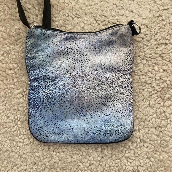 LeSportsac Classic 3-Zip Crossbody Bag Adjustable Strap silver blue purple black - Picture 2 of 7